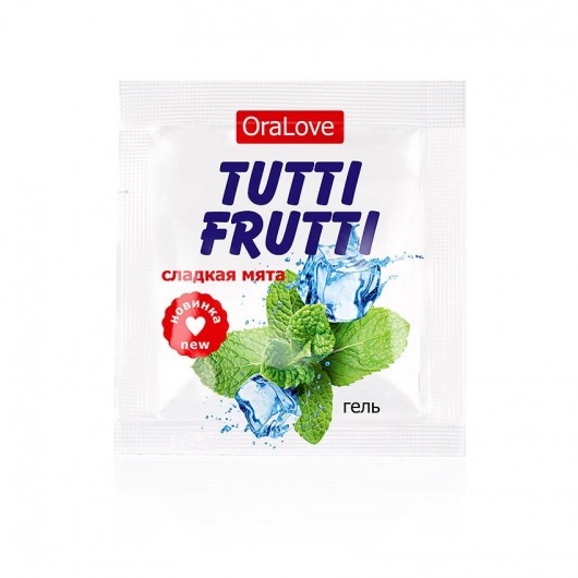 Пробник гель-смазки Tutti-frutti со вкусом мяты - 4 гр. - Биоритм - купить с доставкой в Тамбове