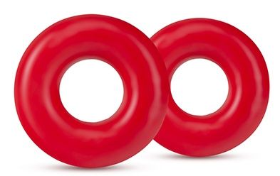 Набор из 2 красных эрекционных колец DONUT RINGS OVERSIZED - Blush Novelties - в Тамбове купить с доставкой