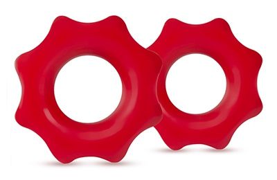 Набор из 2 красных фигурных эрекционных колец NUTZ - Blush Novelties - в Тамбове купить с доставкой