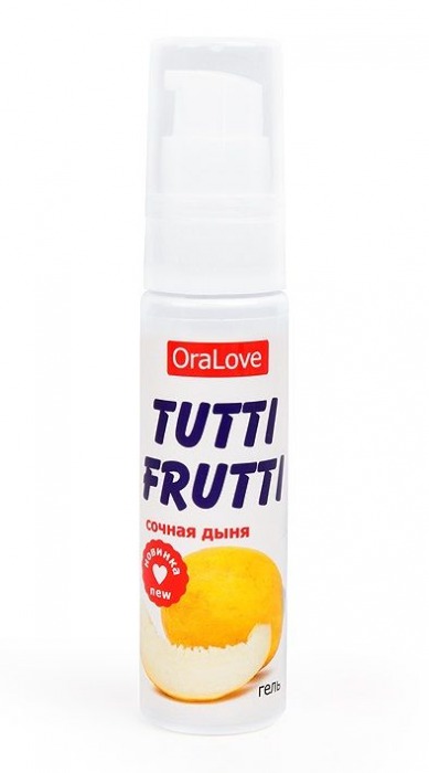 Гель-смазка Tutti-frutti со вкусом сочной дыни - 30 гр. - Биоритм - купить с доставкой в Тамбове