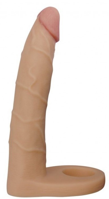Телесная насадка-фаллоимитатор для двойного проникновения - 17 см. - Lovetoy - купить с доставкой в Тамбове