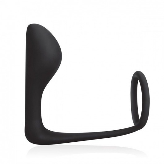 Стимулятор простаты с фиксацией эрекционным кольцом Prostate Gear - BlueLine - в Тамбове купить с доставкой