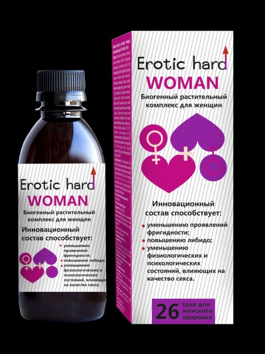 Женский биогенный концентрат для повышения либидо Erotic hard Woman - 250 мл. - Erotic Hard - купить с доставкой в Тамбове