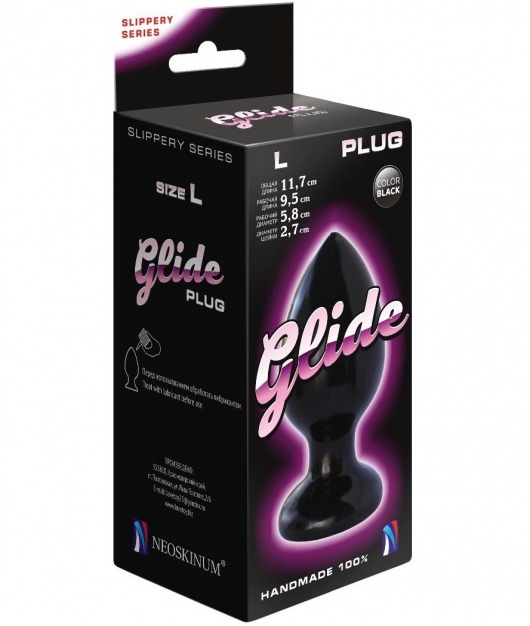 Черный анальный плаг Glide L - 11,7 см. - LOVETOY (А-Полимер) в Тамбове Черный анальный плаг Glide L - 11,7 см. - LOVETOY (А-Полимер)
