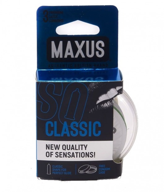 Классические презервативы в пластиковом кейсе MAXUS Classic - 3 шт. - Maxus - купить с доставкой в Тамбове