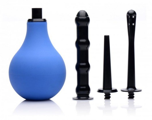 Анальный душ с 3 насадками Premium One-way Valve Anal Douche Set - XR Brands - купить с доставкой в Тамбове