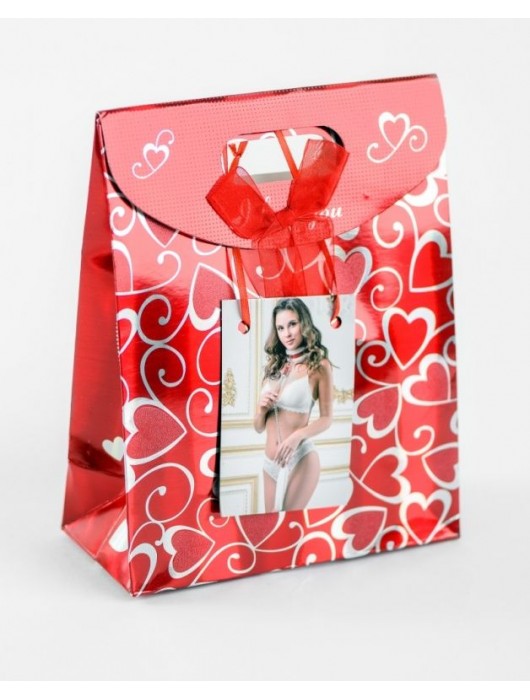 Бело-красный ошейник из натуральной кожи с нежным мехом - БДСМ Арсенал - купить с доставкой в Тамбове