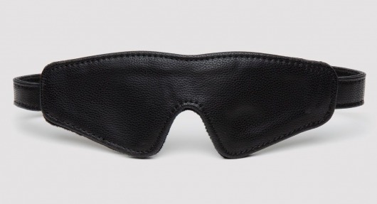 Черная плотная маска на глаза Bound to You Faux Leather Blindfold - Fifty Shades of Grey - купить с доставкой в Тамбове