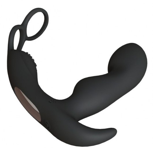 Черный вибромассажер простаты Taurus с эрекционным кольцом - Le Frivole - в Тамбове купить с доставкой