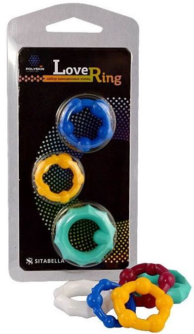 Набор из 3 цветных эрекционных колец Love Ring - Sitabella - в Тамбове купить с доставкой
