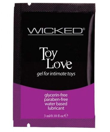 Лубрикант на водной основе для использования с игрушками WICKED Toy Love - 3 мл. - Wicked - купить с доставкой в Тамбове