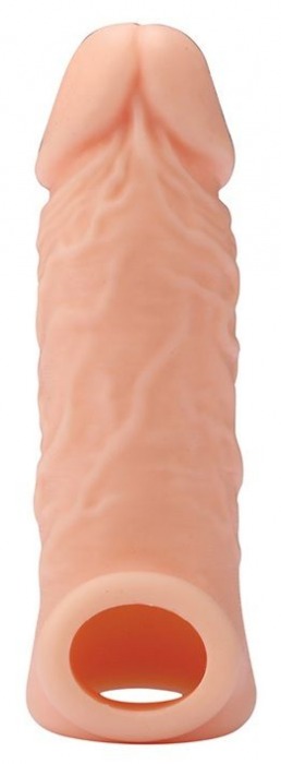 Телесная насадка EXTENDER WITH BALL STRAP 5.5 - 14 см. - Dream Toys - в Тамбове купить с доставкой