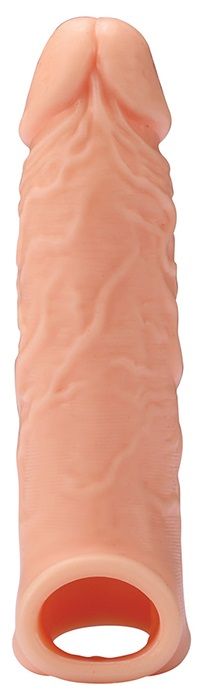 Телесная насадка EXTENDER WITH BALL STRAP 6.5 - 17 см. - Dream Toys - в Тамбове купить с доставкой