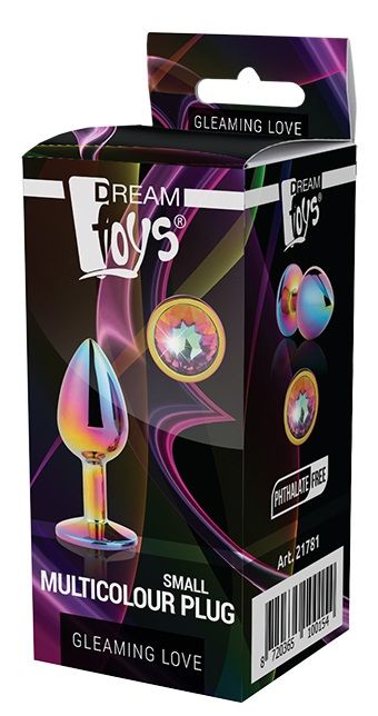 Голографическая анальная втулка с радужным кристаллом - 7,1 см. - Dream Toys - купить с доставкой в Тамбове