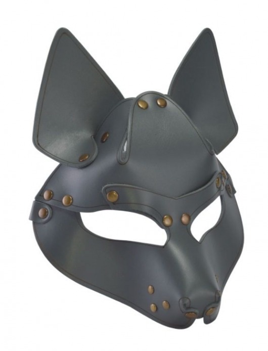 Серая маска Wolf с клепками - Sitabella - купить с доставкой в Тамбове
