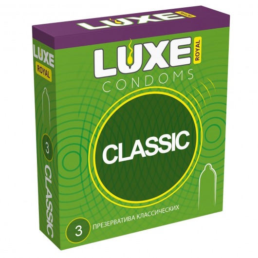 Гладкие презервативы LUXE Royal Classic - 3 шт. - Luxe - купить с доставкой в Тамбове