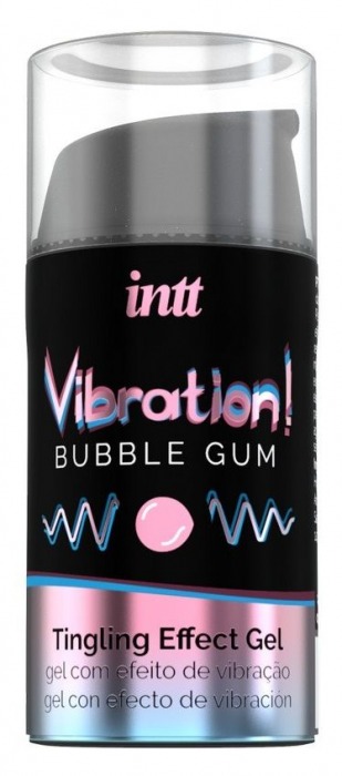Жидкий интимный гель с эффектом вибрации Vibration! Bubble Gum - 15 мл. - INTT - купить с доставкой в Тамбове