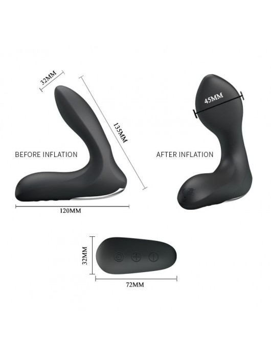 Массажер простаты Nasreddin с функцией расширения и пультом ДУ - 13,5 см. - Baile - в Тамбове купить с доставкой