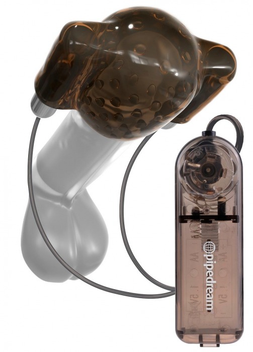 Дымчатый вибростимулятор головки пениса Dual Vibrating Head Teaser - Pipedream - в Тамбове купить с доставкой