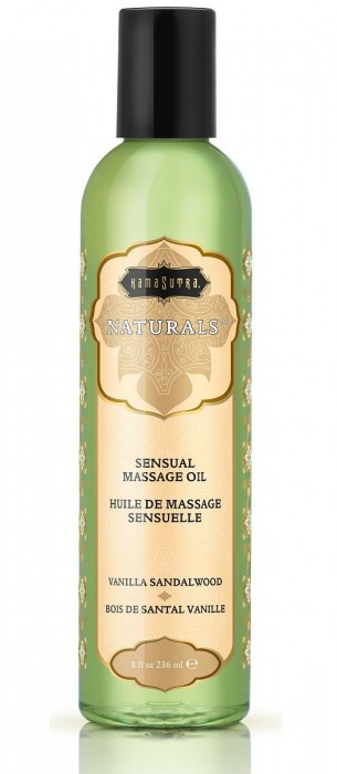Массажное масло Naturals Vanilla Sandalwood с ароматом ванили и сандала - 236 мл. - Kama Sutra - купить с доставкой в Тамбове