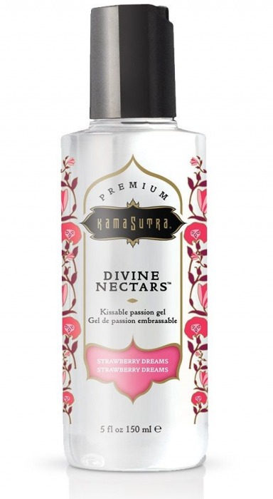 Гель-лубрикант на водной основе Divine Nectars Strawberry Dream с ароматом клубники - 150 мл. - Kama Sutra - купить с доставкой в Тамбове