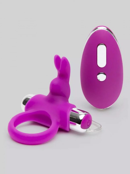 Лиловое виброкольцо с пультом ДУ Remote Control Cock Ring - Happy Rabbit - в Тамбове купить с доставкой