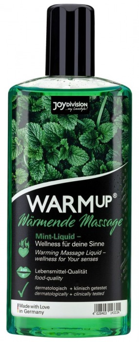 Массажное масло WARMup Mint с ароматом мяты - 150 мл. - Joy Division - купить с доставкой в Тамбове