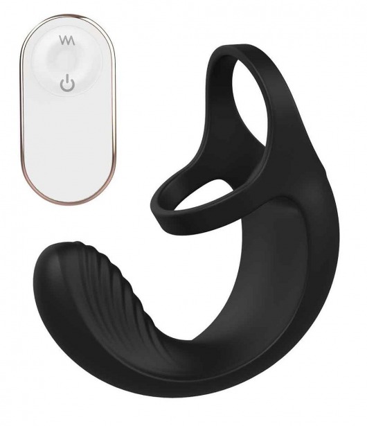 Черный анальный стимулятор с эрекционными кольцами Remote Couple Teaser - Dream Toys - в Тамбове купить с доставкой