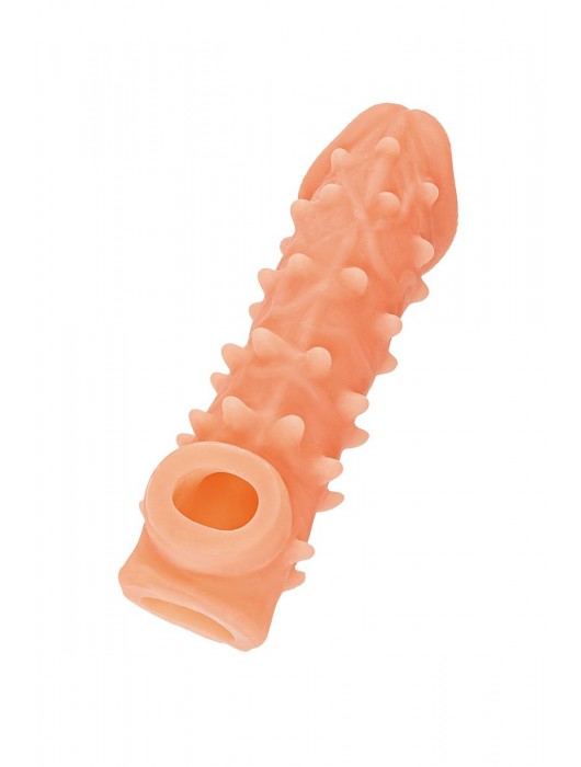 Телесная закрытая насадка с пупырышками Cock Sleeve Size L - 17,6 см. - KOKOS - в Тамбове купить с доставкой