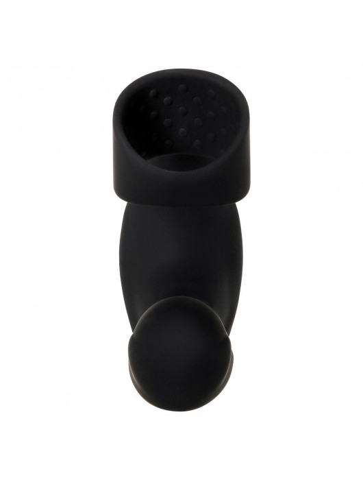 Черный вибромассажер простаты с эрекционным кольцом Strapped   Tapped - Zero Tolerance - в Тамбове купить с доставкой