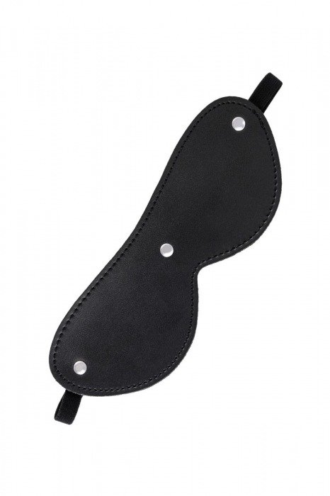 Черная кожаная маска Anonymo с мягким подкладом - ToyFa - купить с доставкой в Тамбове