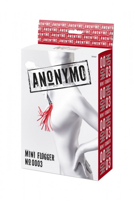 Красно-черный флоггер Anonymo - 28 см. - ToyFa - купить с доставкой в Тамбове