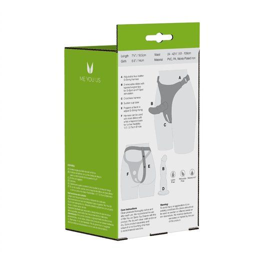 Страпон с 2 сменными насадками Double Tip Strap On - Me You Us - купить с доставкой в Тамбове