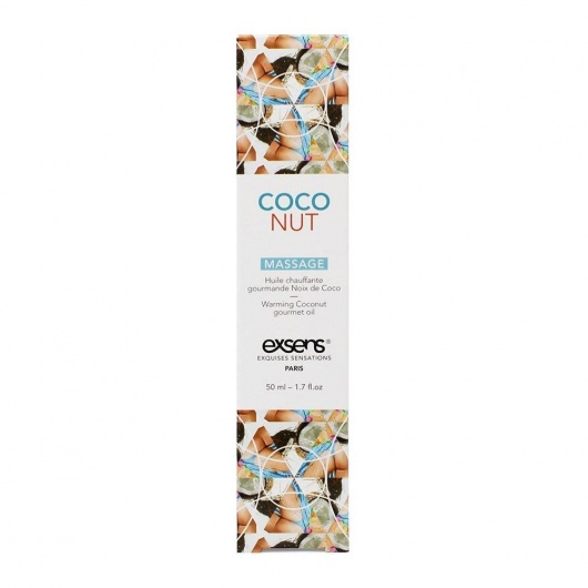 Разогревающее массажное масло с ароматом кокоса Gourmet Coconut - 50 мл. - Exsens - купить с доставкой в Тамбове