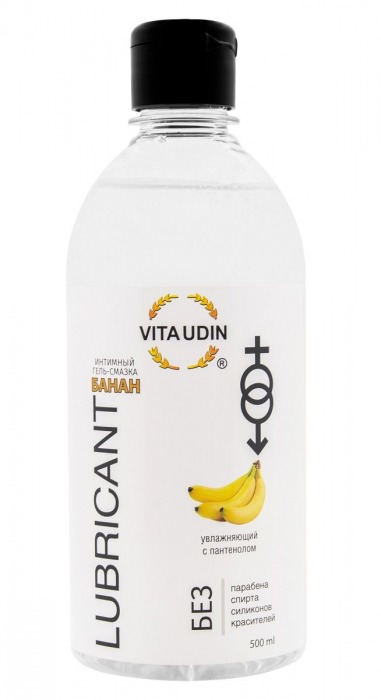 Интимный гель-смазка на водной основе VITA UDIN с ароматом банана - 500 мл. - VITA UDIN - купить с доставкой в Тамбове