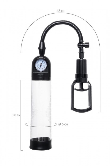 Прозрачная механическая помпа Helmer с манометром - Sexus - в Тамбове купить с доставкой