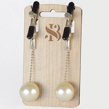 Зажимы на соски с бусинами под жемчуг Pearl - Sitabella - купить с доставкой в Тамбове