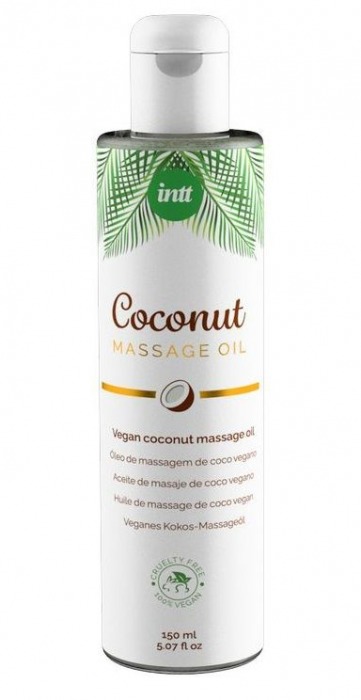 Массажное масло Vegan Coconut - 150 мл. - INTT - купить с доставкой в Тамбове