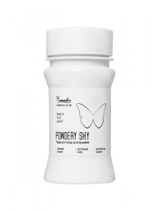 Пудра для ухода за игрушками Powdery Sky с ароматом мяты - 40 гр. - Eromantica - купить с доставкой в Тамбове