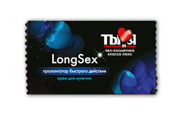Пролонгирующий крем LongSex в одноразовой упаковке - 1,5 гр. - Биоритм - купить с доставкой в Тамбове
