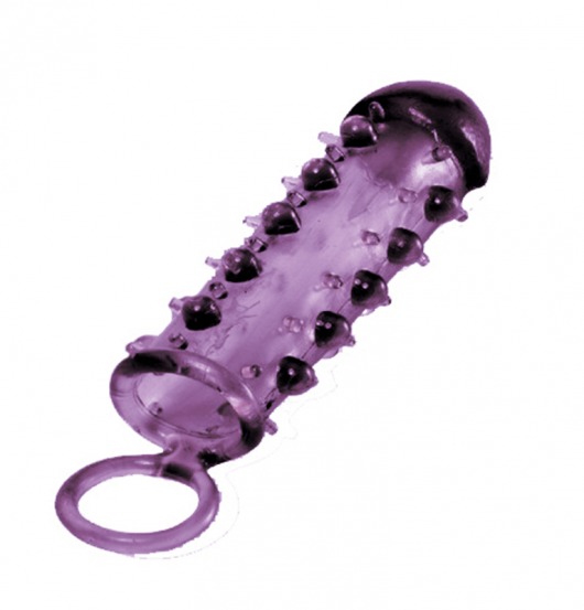 Закрытая фиолетовая насадка с пупырышками SAMURAI PENIS SLEEVE PURPLE - 14,5 см. - NMC - в Тамбове купить с доставкой