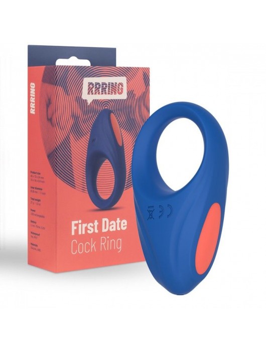 Синее эрекционное кольцо RRRING First Date Cock Ring - FeelzToys - в Тамбове купить с доставкой