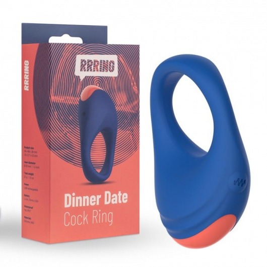 Синее эрекционное кольцо RRRING Dinner Date Cock Ring - FeelzToys - в Тамбове купить с доставкой