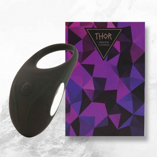 Черное эрекционное виброкольцо Thor Cockring - FeelzToys - в Тамбове купить с доставкой