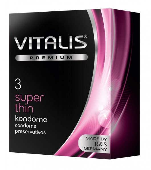 Ультратонкие презервативы VITALIS PREMIUM super thin - 3 шт. - Vitalis - купить с доставкой в Тамбове