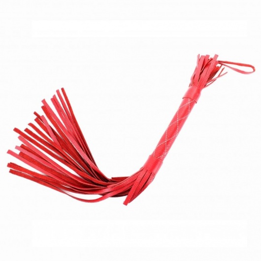 Красная плетка из натуральной кожи - БДСМ Арсенал - купить с доставкой в Тамбове