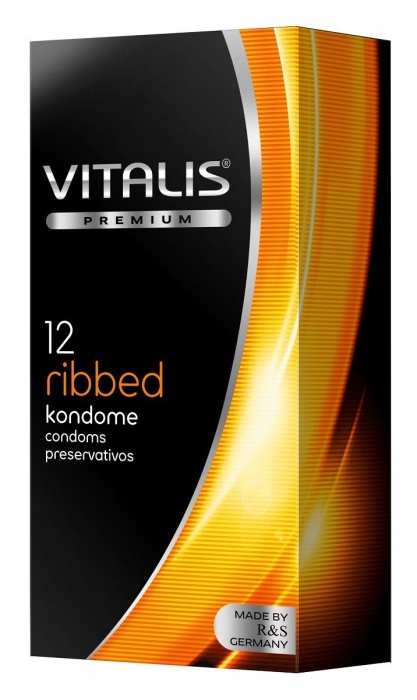 Ребристые презервативы VITALIS PREMIUM ribbed - 12 шт. - Vitalis - купить с доставкой в Тамбове