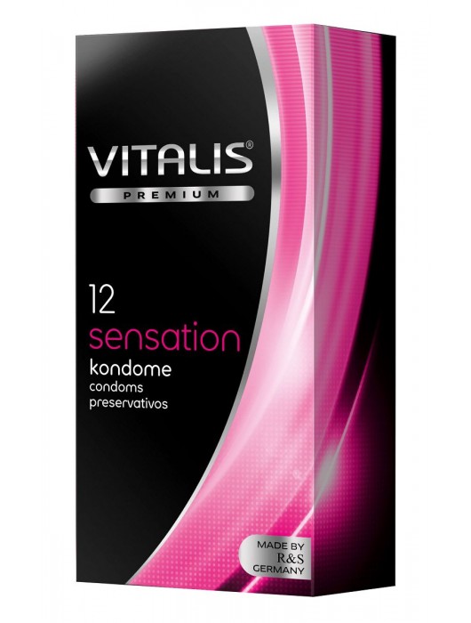 Презервативы VITALIS PREMIUM sensation с пупырышками и кольцами - 12 шт. - Vitalis - купить с доставкой в Тамбове