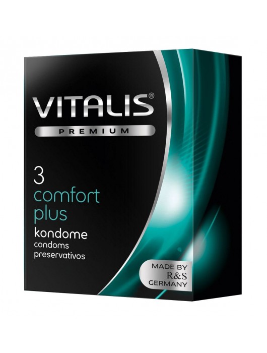 Контурные презервативы VITALIS PREMIUM comfort plus - 3 шт. - Vitalis - купить с доставкой в Тамбове