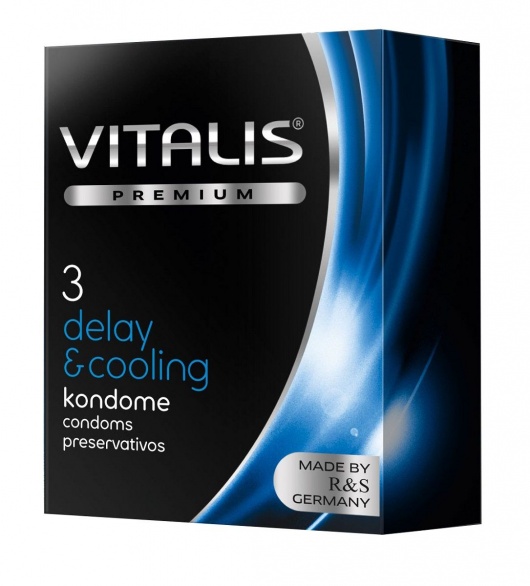 Презервативы VITALIS PREMIUM delay   cooling с охлаждающим эффектом - 3 шт. - Vitalis - купить с доставкой в Тамбове